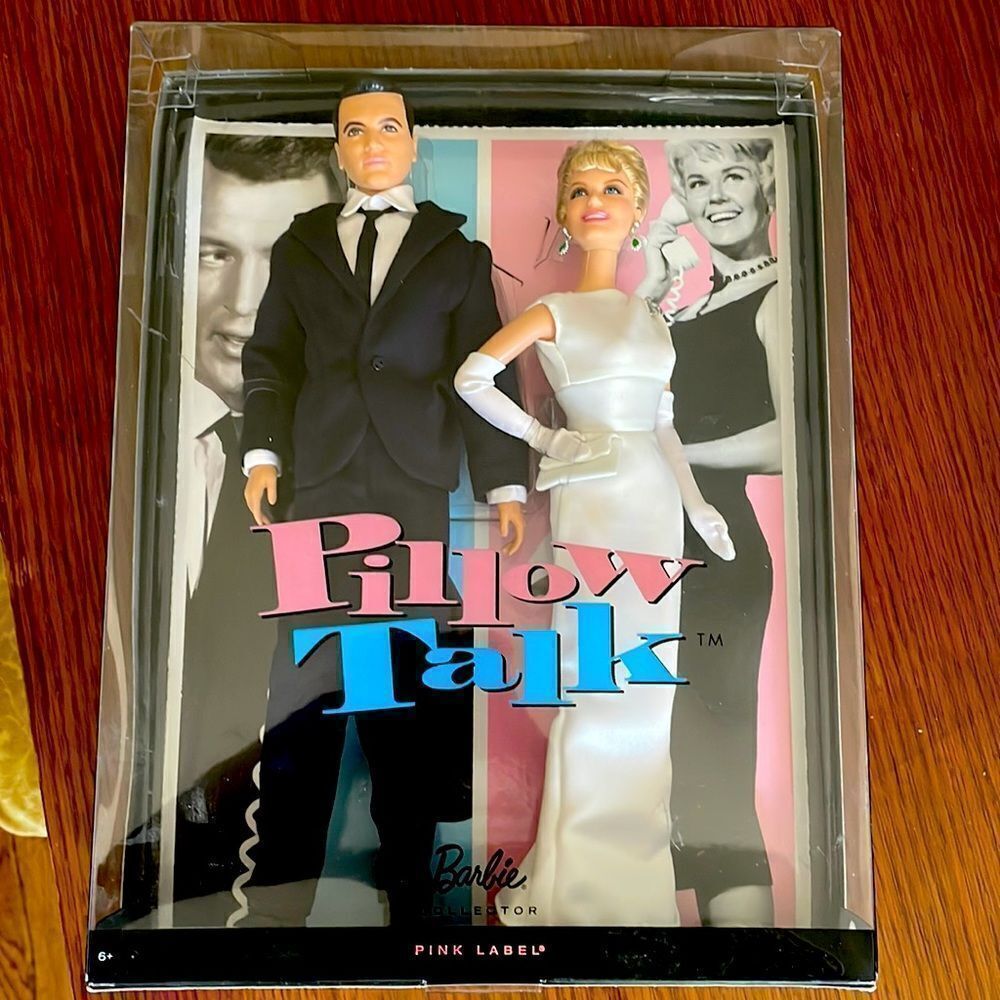 Mattel Pillow Talk Rock Hudson Doris Day Barbie Collector pink‎ label new in box